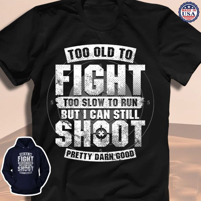 Too old to fight too slow to run svg